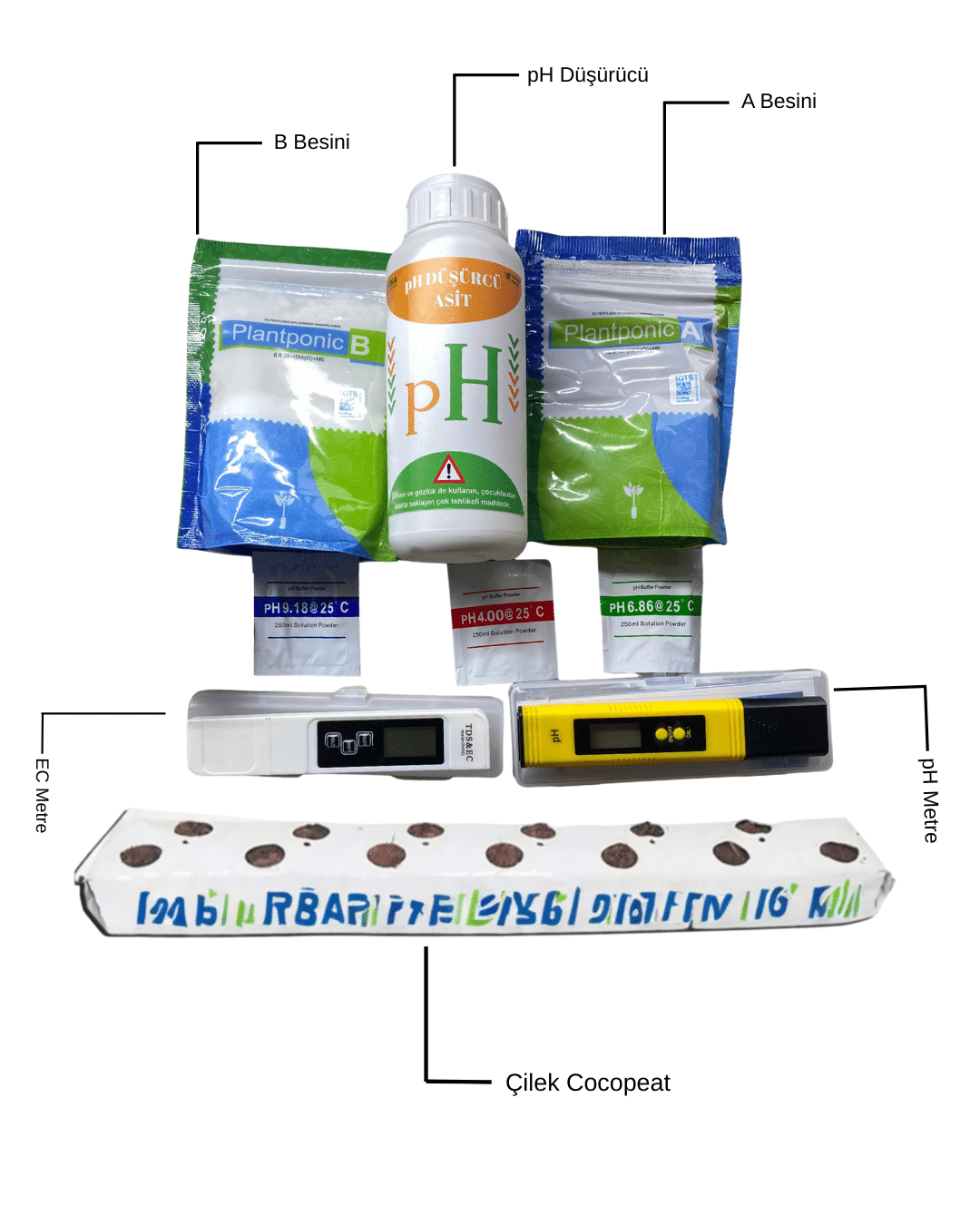 Topraksız Tarım Çilek Başlangıç Seti 1 Topraksız Tarım Çilek Başlangıç Seti