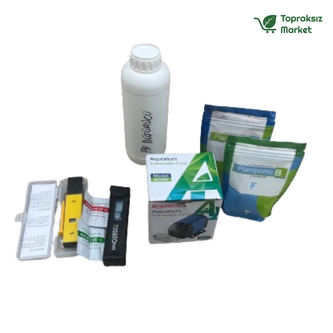 Topraksız tarım hobi seti ile evde çilek üretimi