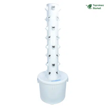 8 katlı 40 gözlü dikey topraksız tarım kulesi sistemi