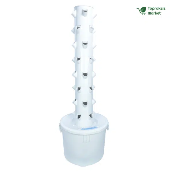 8 katlı 40 gözlü dikey topraksız tarım kulesi sistemi