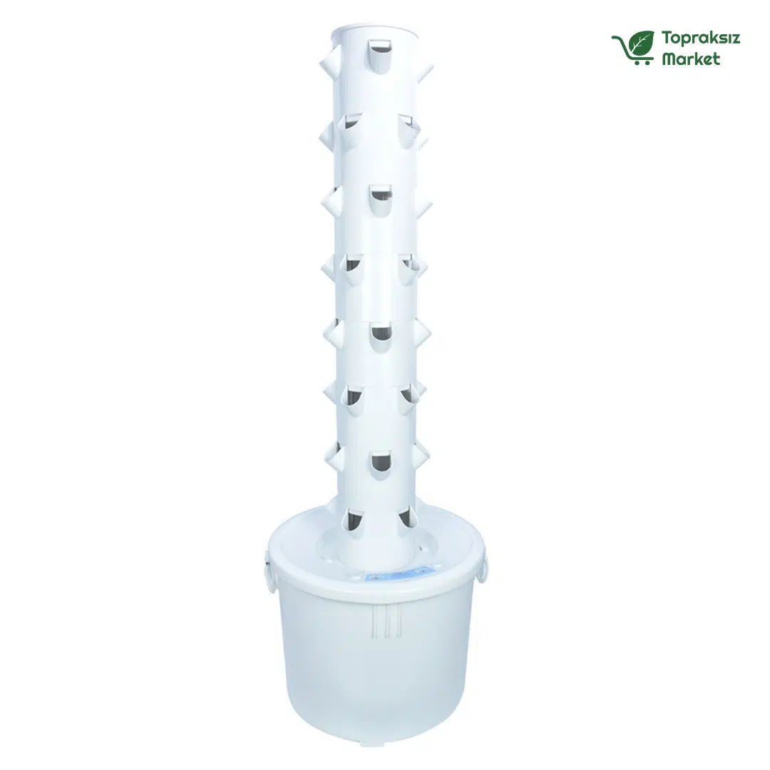 8 katlı 40 gözlü dikey topraksız tarım kulesi sistemi