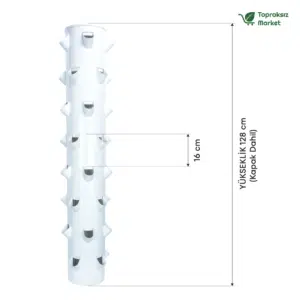 8 katlı 40 gözlü dikey topraksız tarım kulesi sistemi