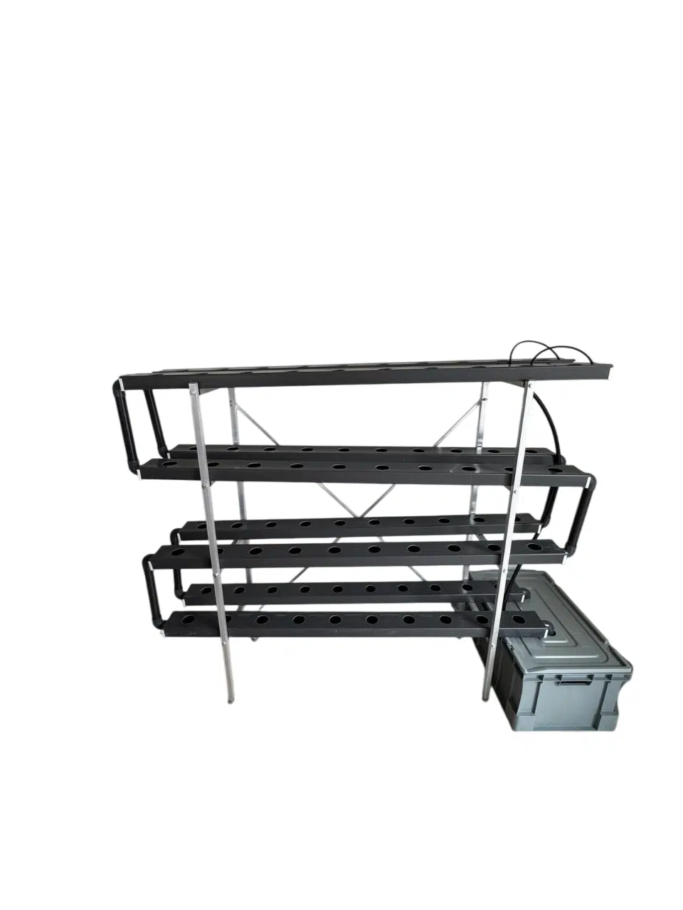 80 Gözlü Dikey Hidroponik NFT Hobi Seti | Topraksız Tarım Sistemi