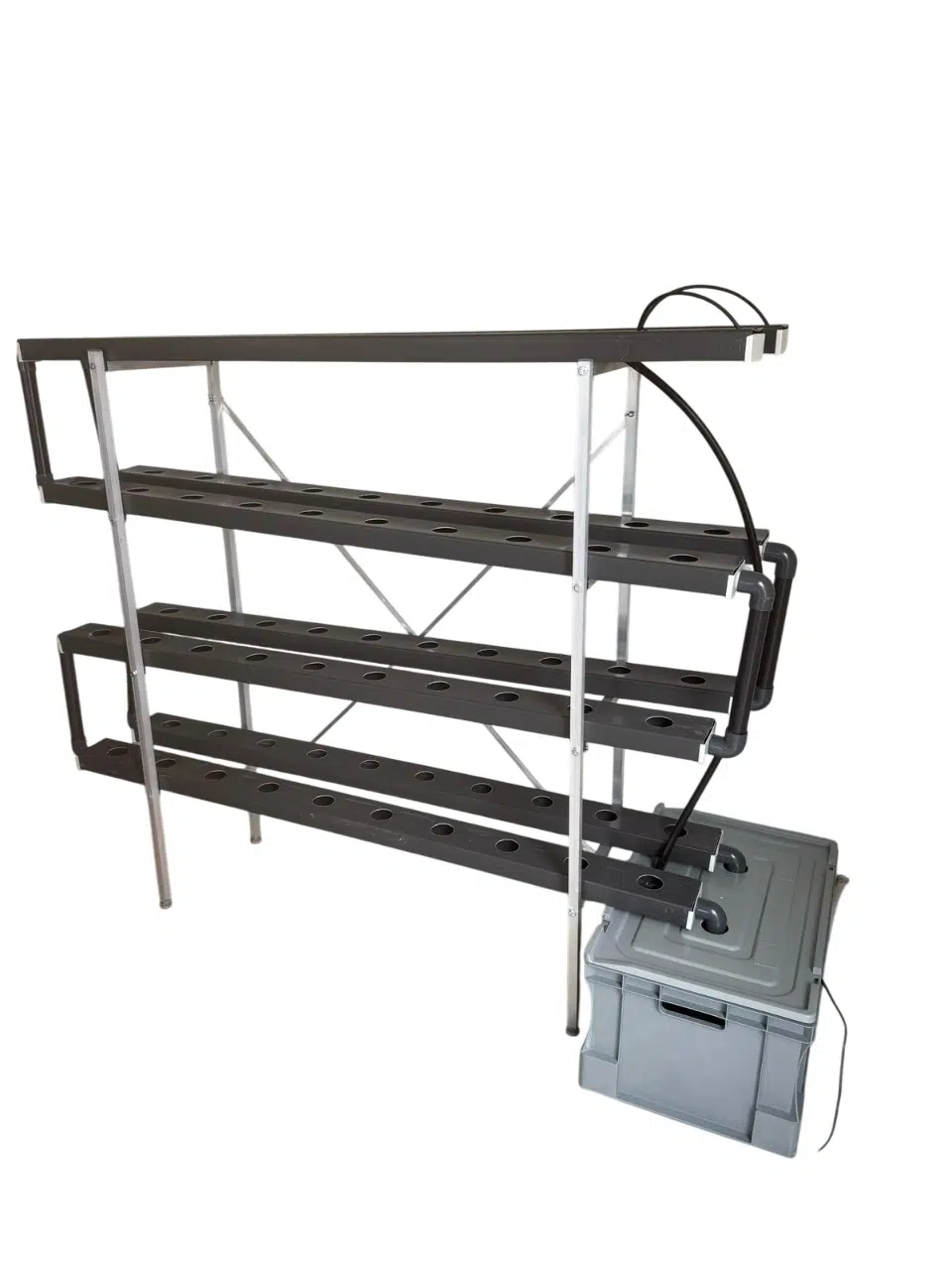 80 Gözlü Dikey Hidroponik NFT Hobi Seti | Topraksız Tarım Sistemi