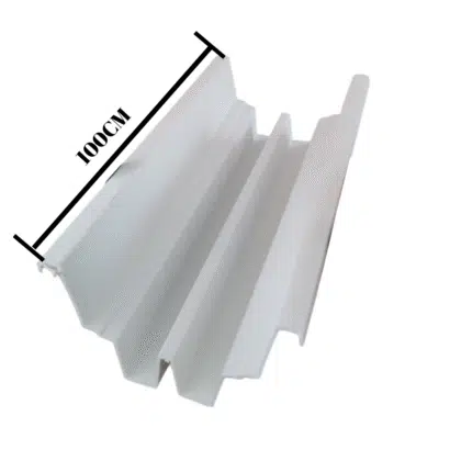 Çift Oluk Beyaz Çilek Kanalı 1m Orijinal PVC 1. Kalite