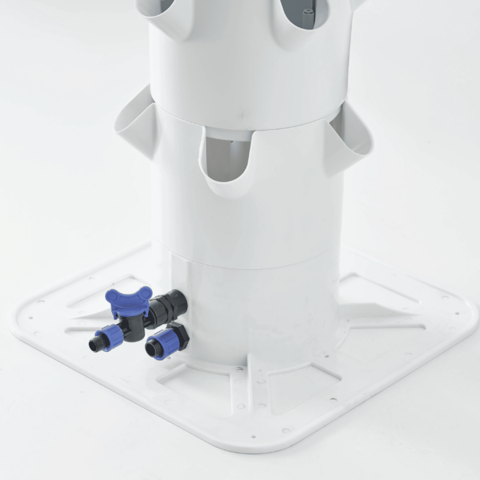 Dikey Kule Alt Modül – Çoklu Kule Besleme Sistemi 2 dikey kule kaideli alt modül çoklu kule besleme hidroponik sistem