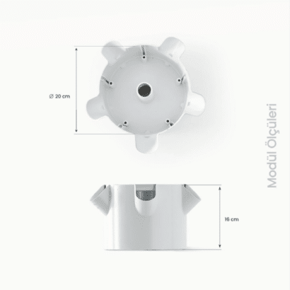10 katlı 50 gözlü 75 litre depolu dikey topraksız tarım kulesi hidroponik sistem