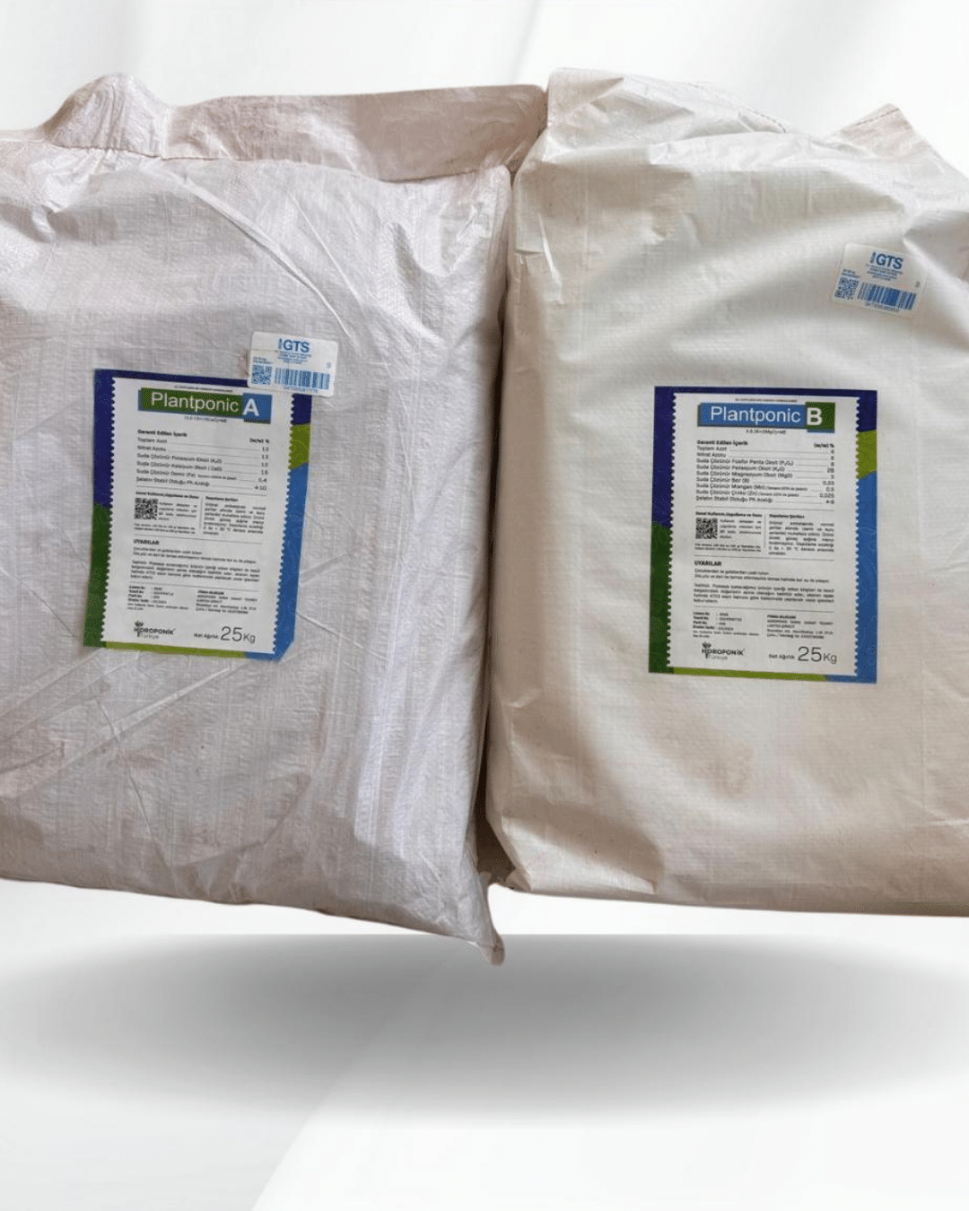 Plantponic A+B Topraksız Tarım Besini 25 Kg A + 25Kg B (100 Er Litre Eş Değer) | Endüstriyel Hidroponik Gübre 1 Plantponic