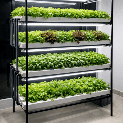 128 gözlü hidroponik üretim seti HydroRack128 4 katlı topraksız tarım sistem