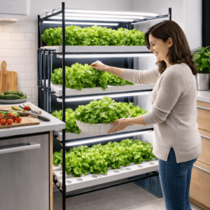 128 gözlü hidroponik üretim seti HydroRack128 4 katlı topraksız tarım sistem