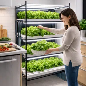 128 gözlü hidroponik üretim seti HydroRack128 4 katlı topraksız tarım sistem