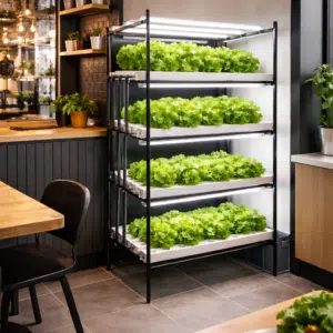 128 gözlü hidroponik üretim seti HydroRack128 4 katlı topraksız tarım sistem