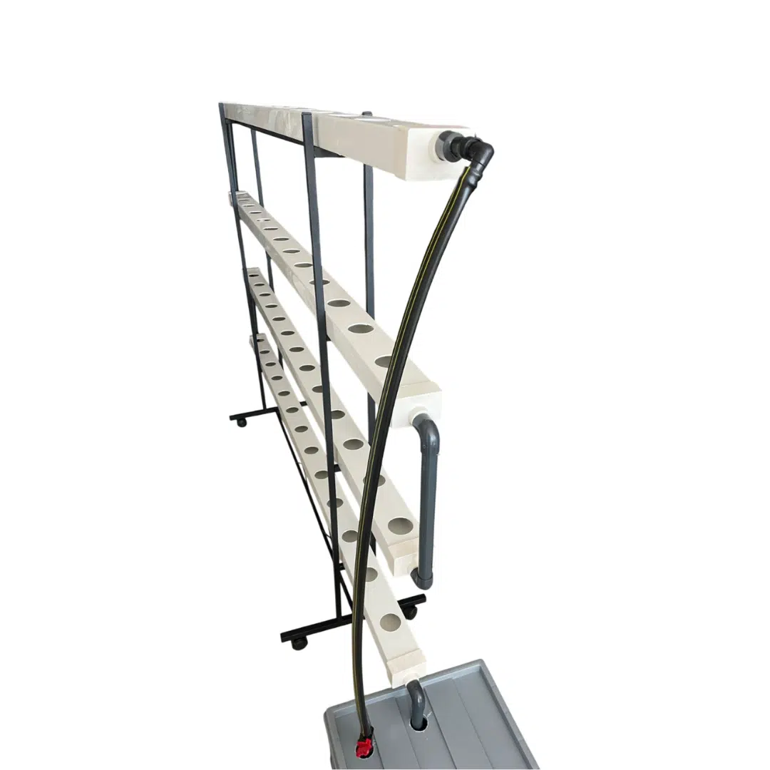 HydroRack 52 Topraksız Tarım Seti – 4 Katlı NFT Dikey Sistem | 52 Gözlü Balkon Üretim Full Paket (EC & pH Dahil) 3 HydroRack 52 Topraksız Tarım Seti 4 Katlı NFT Balkon Sistemi