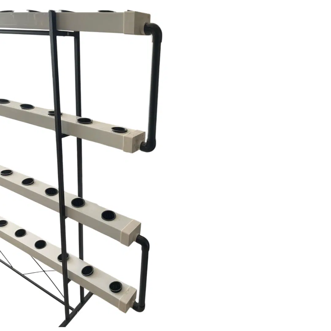 HydroRack 52 Topraksız Tarım Seti – 4 Katlı NFT Dikey Sistem | 52 Gözlü Balkon Üretim Full Paket (EC & pH Dahil) 4 HydroRack 52 Topraksız Tarım Seti 4 Katlı NFT Balkon Sistemi