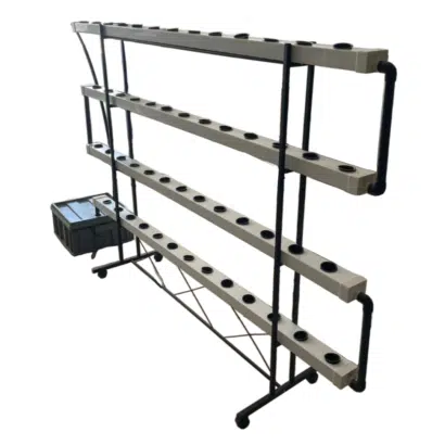HydroRack 52 Topraksız Tarım Seti – 4 Katlı NFT Dikey Sistem | 52 Gözlü Balkon Üretim Full Paket (EC & pH Dahil) 8 HydroRack 52 Topraksız Tarım Seti 4 Katlı NFT Balkon Sistemi