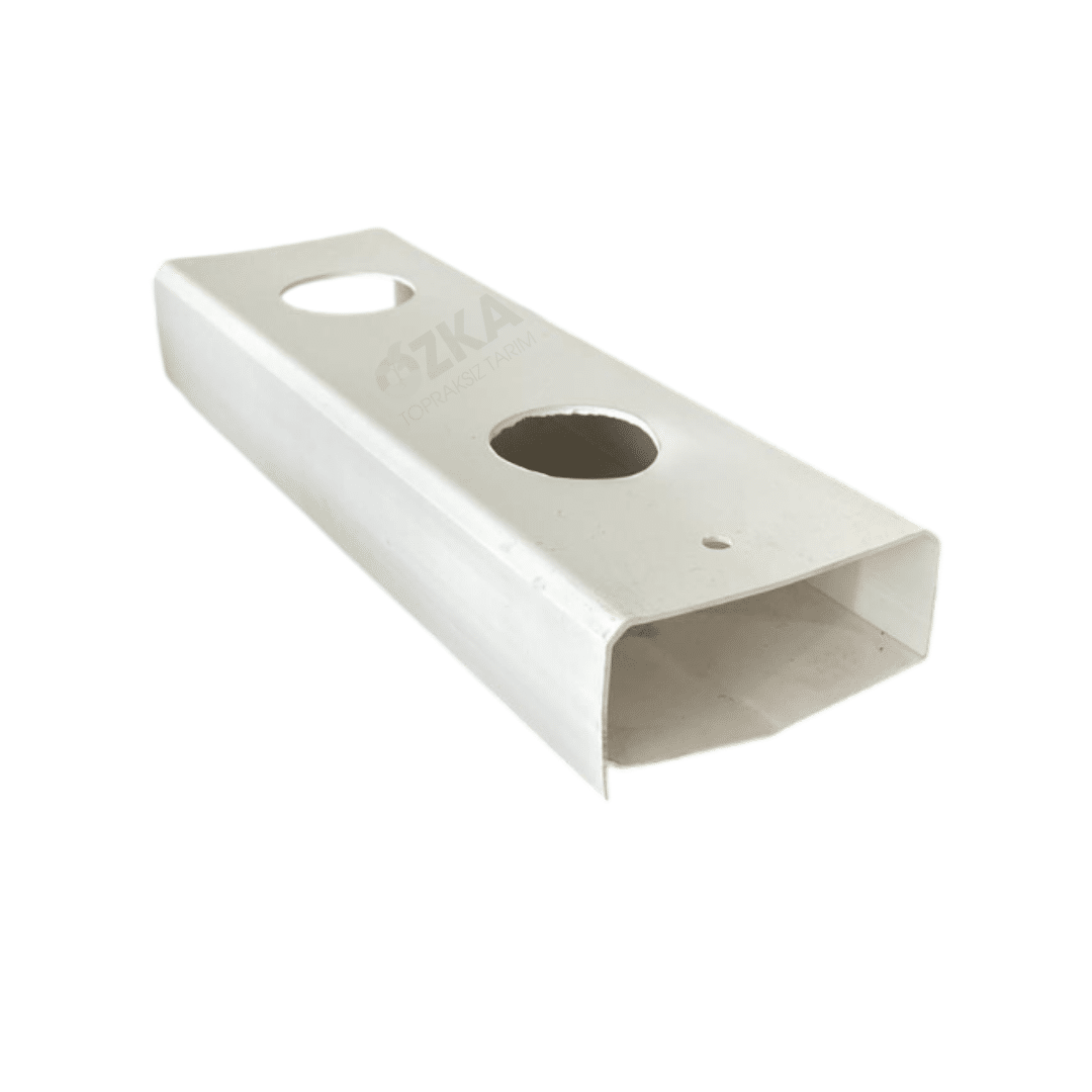 NFT Kanal 1.5 Metre 100x50 mm Orijinal Beyaz – Topraksız Tarım & Hidroponik Yetiştirme Kanalı 1 NFT kanal 1.5 metre 100x50 mm orijinal beyaz su yollu topraksız tarım kanalı