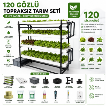 120 Gözlü Dikey Marul Yetiştirme Sistemi